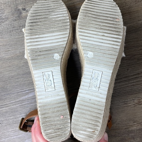 Brash Women’s Espadrille Wedge Platform Natural Fabric Ankle Strap Sandals, 9M - Picture 10 of 10